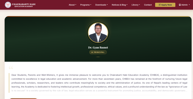 Chakrabarti Habi Education Academy Website